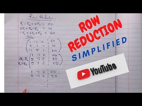 simultaneous equations using row reduction