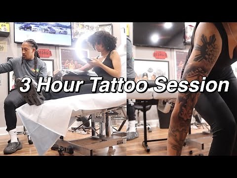 3 Hour Tattoo Session | Vlog