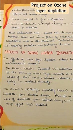 Project file on Ozone layer depletion.Class 10th #cbse