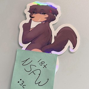 Juno Beastars Holographic NSFW Sticker - Etsy