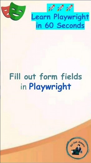 Playwright Tutorial | Fill out form field in Playwright