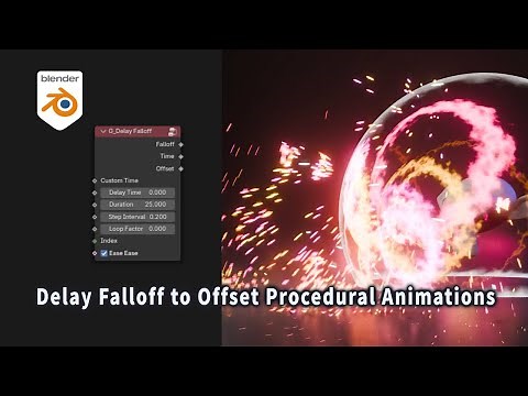 [Tut] Delay Falloff to Offset Procedural Animations - Blender Geometry Nodes Preset 4.4