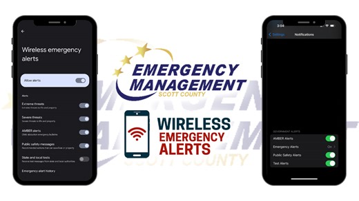 Scott County EMA to test wireless emergency alert system for cell phones
