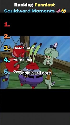 Ranking Funniest Squidward Moments 🦑🤣