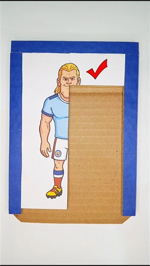 Satisfying Erling Haaland paper craft process ✂️⚽️ #haaland #satisfying #diy