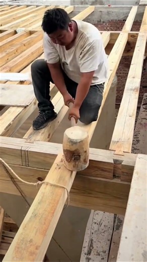 Wood Structure Beam Installation Process