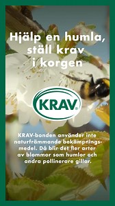 Ställ krav i korgen om du vill vara med och bidra till biologisk mångfald, djurvälfärd och bättre arbetsvillkor. | KRAV