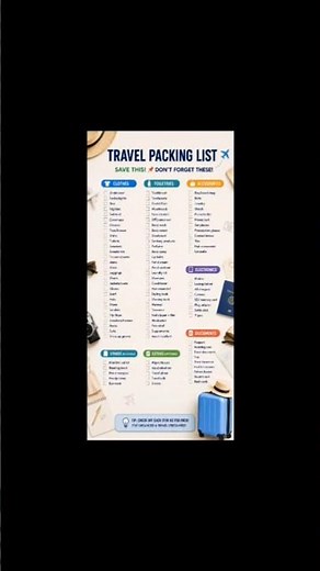 Ultimate Travel Packing Checklist ✈️ Next Trip Se Pehle Save Kar Lo