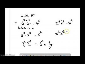 Multiplication Properties of exponents
