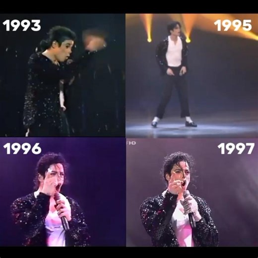 #michaeljackson Moonwalk évolution 1993-1995-1996-1997 #moonwalk #billiejean