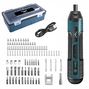 JENABOM Electric Cordless Screwdriver, 3.6V Screwdriver with 105pcs Accessories, Rechargeable 5N.m Max Torque Cordless Screwdriver for DIY & Home