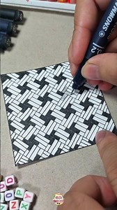 How to draw zentangle line pattern tutorial #howtodraw #drawing #draw #zentangle #zentangleart #art