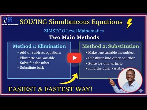 Simultaneous Equations ZIMSEC O Level Maths