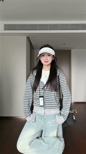 It looks very nice in simple spring outfits#Sweet wear with spring vitality#Inspiration fo