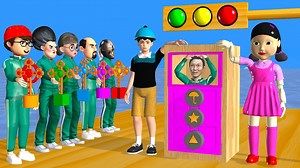 34K views · 512 reactions | Scary Teacher 3D vs Squid Game Put in Key Lock Dalgona Candy Challenge Red Light Green Light #comedy #animation #funny | Pr Tom | Facebook