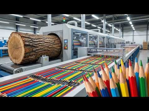 Thousands of Pencils Made in Factory | Pencil Manufacturing Process
