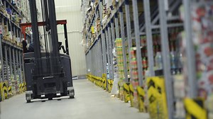 Forklift Operator Working in the Warehouse