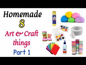 8 homemade craft things/DIY homemade craft kit/homemade craft material kit /how to make craft things