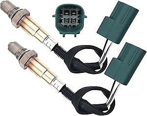Dropwater 1 Pair Rear Sensor Left and Right Side Compatible with Infinit 2004-2010 Qx56, for Nissan 2005-2013 Armada, 2004-2014 Titan 1 Pair Dowmstream Oxygen Sensor Passager and Driver Side