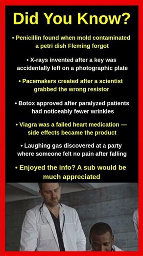 Things Doctors Discovered By Accident 🏥💡