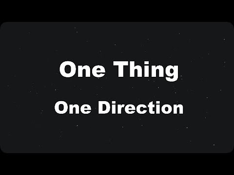 Karaoke♬ One Thing - One Direction 【No Guide Melody】 Instrumental