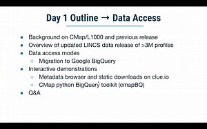 【搬运】CMap LINCS Workshop 2020 Day 1 - Data Access Modes