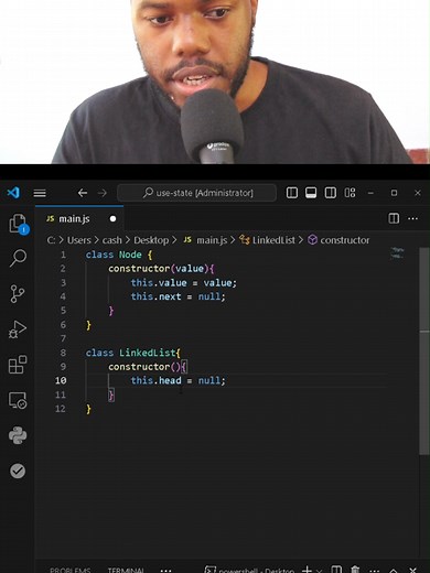 lets make a Linked List in js #coding #softwareengineer #javascript #codinglife #python #programming #hackerthon #reacts #usestate