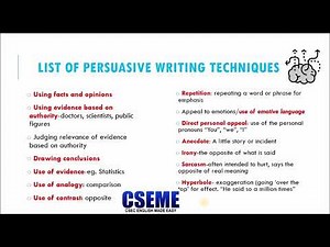 Persuasive Techniques Explored