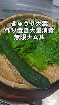 Amazingly delicious! Addictive and endless namul made with cucumber and shiso leaves. Easy snack,...