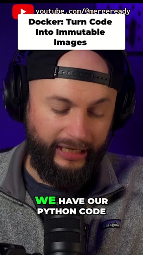 Python code meets Dockerfile. Build, run, and deploy your immutable app image. See how it works! Watch full episode: https://youtu.be/AqY3g13tZ2c #Docker #Python #DevOps #Programming #Tech