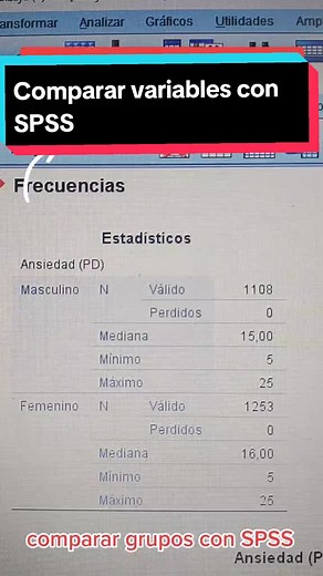 Comparar Variables con SPSS en la Tesis Universitaria