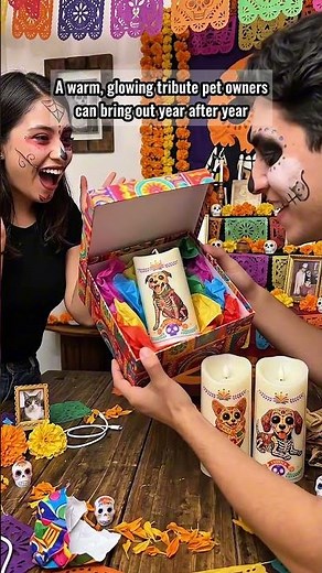Custom Pet Portrait Day Of The Dead Mexican Hispanic Style - Personalized Candles