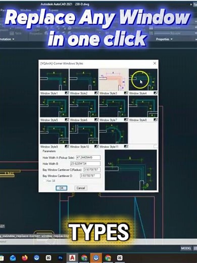 Replace Corner Window in AutoCAD | #autocad