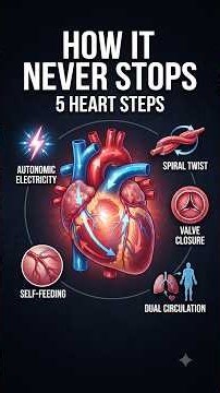 How Your Heart Beats 100,000 Times a Day | 5-Step Cardiac Cycle Explained #humanbody #biology