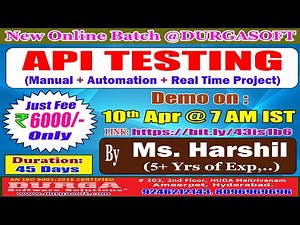 API TESTING Online Training @ DURGASOFT