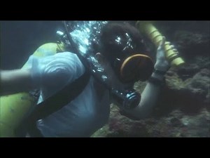 The female scuba diver gets into trouble...