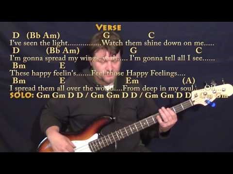 Happy Feelings (MAZE) Bass Guitar Cover Lesson with Chords/Lyrics