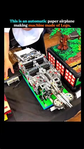 Mind Flux on Instagram: "Check out this insane LEGO Technic machine by Ken at Japan Brickfest 2025 in Kobe! Not only does it fold paper airplanes, but it also launches them automatically. The engineering is mind-blowing, with gears, linkages, and timing working together seamlessly to create flying masterpieces."