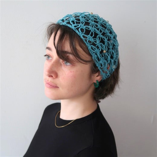 Netz Kopftuch häkeln Muster - Etsy.de
