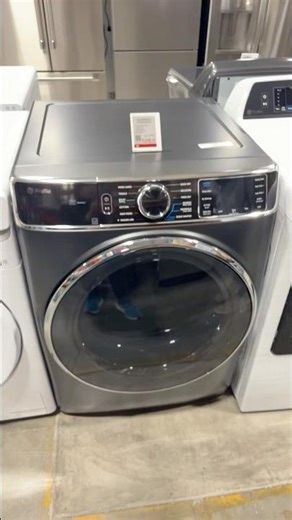 GE General Electric profile front load gas dryer black