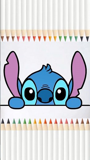 Stitch Drawing and Coloring – Fun Step by Step Tutorial! 🎨🖍️