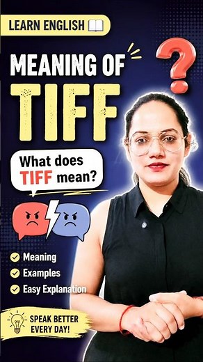 TIFF Meaning in English 😳 | Daily Use English Word #shorts #learnenglish