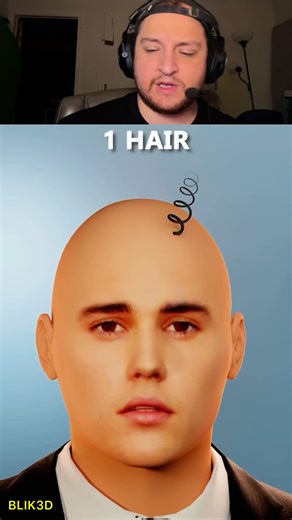 How many hairs can fit on Justin Bieber head | David Ralph Rubino