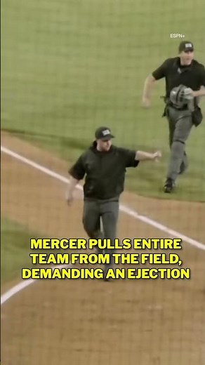 Samford outfielder Michael Gupton was ejected shortly after the umpires reviewed the play. #shorts