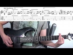 Don't Stop Believing Guitar Lesson Main - Riff With Tabs (Journey)