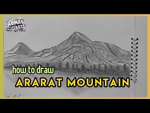 How to draw a mountain (mount Ararat,Armenia)