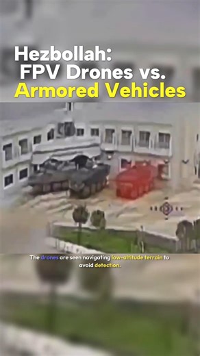 FPV Drone Takes Out Merkava Tank Rear Armor #shorts #military #combat