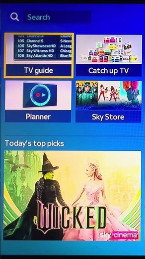Sky+HD Box TV Guide EPG
