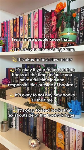 Spreading some wisdom on a Wednesday afternoon here on Booktok. Booktok is a beautiful community, full of passion, creativity and connection… but it can also quietly weigh on your mental health. The pressure to read more, do more, be more can creep in with every scroll. If you’re feeling overwhelmed, take a deep breath. Let the expectations go. Read at your pace, feel at your depth. This is your journey. 💛📚 #booktok #mentalhealthmatters #bookish #fyp