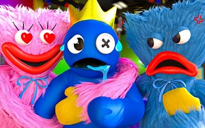 KISSY LOVES BLUE! - Roblox Rainbow Friends Animation